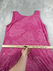 Fresh Produce Dress Womens 1X Pink Geometric Tank Pockets Made In USA Summer