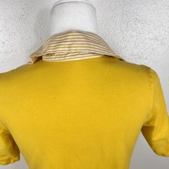Everybody Everywear Dress Women Medium Yellow Collared Shirt Dress A-Line Green