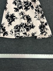 #87 Trixxi Pink Black Floral Velvet Roses Mesh Party Cocktail Dress size Small
