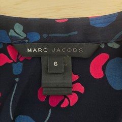 Marc Jacobs Silk Floral Print Short Sleeve Midi Dress Size 6