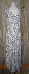 Lucky Brand Sleeveless Maxi Dress White Blue Green Floral Paisley Sz XL