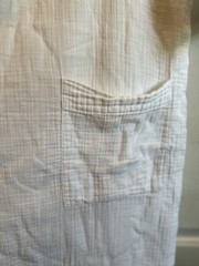 Eileen Fisher White Cotton Gauze Tunic Dress Resortwear Lagenlook Minimalist PS