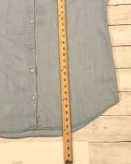 SOFT SURROUNDINGS TENCEL CHAMBRAY DRESS M/L OVERSIZED CRUISE BEACH COASTAL MINT