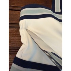 LOFT Tennis Dress XL White Striped Activewear Mini Dress with Built-in Shorts