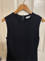 Babaton Black Sheath Midi Dress Size 8 Capsule Wardrobe