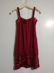 Vertigo Paris Womens Size Small Cocktail Mini Dress/Top Red Sequin Sexy NWT$120