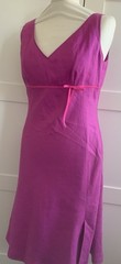 100% Linen Dress midi Size 10 – 12 Hot Pink PLANET
