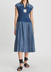 Silk Claire McCardell corset dress by Tory Burch Picnic Plaid sz 6