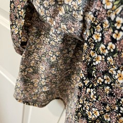 Mid Length Floral stretchy Button-Down Dress With Removable Bow Size medium￼