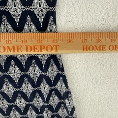 Magnolia Grace Shift Dress S Navy/White Embroidered Sleeveless Knit V-Neck