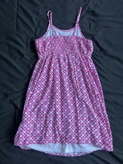 Old Navy Girls Pink Geometric Geometric Sundress Size L 10-12 Cami Straps Summer