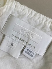 Anthropologie Alice White Eyelet Midi Crop Jumpsuit size 8 Wide leg Cottagecore