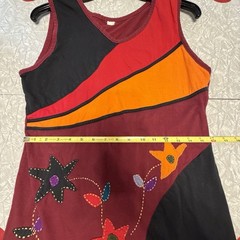 Rising International Boho Patchwork Dress S Small Embroidered Floral Nepal Mini