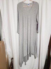Diane Gilman Asymmetrical Hem Long Sleeve Dress Size XL