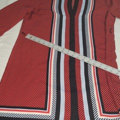 Michael Kors Size Medium Red Black Long Sleeve Dress Shift Career Belt Missing