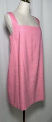 Antonio Melani Mini Dress Shift XL Sleeveless Linen Blend Pink Pockets $159