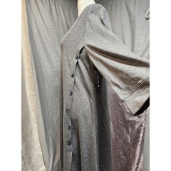N Touch Womens Heather Grey Side Button Knit Midi Dress 3/4 Sleeve Size M 6379