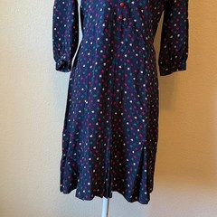 Marc By Marc Jacobs Multicolor Leaf Print 100% Silk Dress