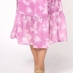 Destination 365 Printed Chiffon Midi Dress, Rose Floral, Regular Small A614501