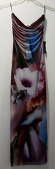 Multi Color Floral Stretch Sleevless Graphic Bodycon Maxi Dress Sz Med NWT