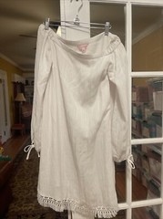 Lilly Pulitzer 2 Adira Off Shoulder Dress Resort White Lined Rayon 33 In Bust