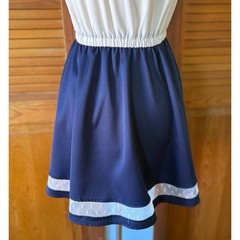 Liz Lisa Penderie Lolita Jirai Gyaru Dollcore White & Blue Heart Tie Dress S