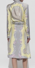 VERSACE Medusa Print Shirt Dress Yellow NWT sz US 4 IT 40 $3600