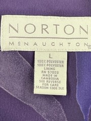 Norton McNaughton Purple Floral Sleeveless Maxi Dress Back Tie Size Large