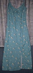 Mint Green Floral Long Maxi Dress Spagetti Strap Size Medium