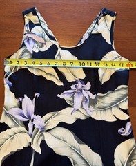 Tommy Bahama Maxi Dress Size 4 Black 100% Silk Tropical Floral Resort Vintage