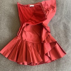 NWT RED Valentino Red One Shoulder Ruffle Mini Dress Womens Size 36 UR3VAS954RM
