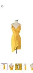 DRESS THE POPULATION Owen Plunge Neck Faux Wrap Dress NWT Size Small