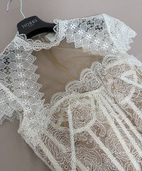 NWOT Bronx and Banco Daphne Mini Dress in Ivory & Cream Bridal size XS/S/M/L