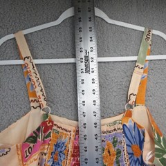 Paper Heart Dress Sleeveless Extra Large Floral Stamp Linen Blend Garden Plants
