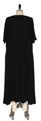 We Be Bop SOLID BLACK Crinkle Rayon Easy Dress Princess Seams 4X