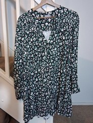 Oliver Bonas Short dress Green Mix Size 18 053