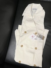 US SELLER UNIQLO JW ANDERSON Linen Blend Belted Sleeveless Lapel Dress Vest XS
