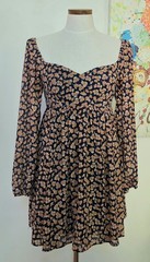 Abercrombie & Fitch Women&rsquo;s Long Sleeve Babydoll Mini Dress Floral Sz XS