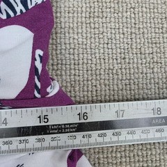 White Stuff Plum & White Apple Print Jersey Midi Dress – Size 10