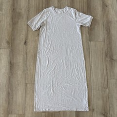 Women&rsquo;s Madewell Short Sleeve Tee Maxi Dress Medium Gray Cotton Blend