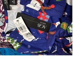 AGB Dress Womens Medium Blue Snowman Christmas Holiday 3/4 Sleeve