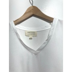 CLOTH & STONE White V-Neck Sleeveless Round Hem Hi Low Tunic Top Dress Size M