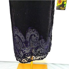Mirasol Velvet Burnout Paisley 2 Piece Set Top 1X Skirt XL Witchy Boho NWT