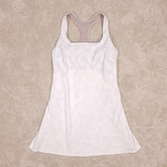Lululemon Lightweight Linerless Tennis Dress Logo White Sz 4