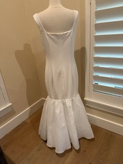 BHLDN Sleeveless Square Neck Trumpet Mermaid Wedding Midi Dress Large