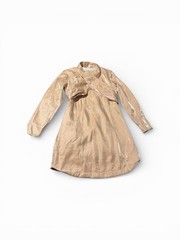 KEEPSAKE emilio long sleeve Cutout Wrap-mini dress in Champagne 8 Wedding