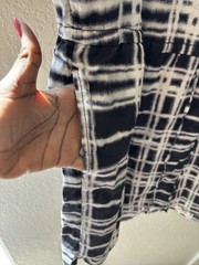 Carlson Dress Drawstring Pullover Tie-dye Style 100% Linen SizeXL