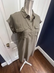 Thread Supply Small NWT Olive Shirt Dress D311