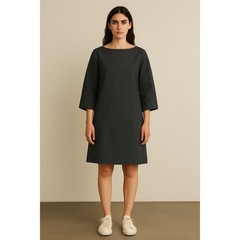 Organic by John Patrick Women&rsquo;s Dress Black Cotton Minimalist Style- Size 2