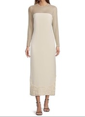 Antonio Melani x Elizabeth Damrich Babe Mesh Crepe Soutache Full Length Dress 6